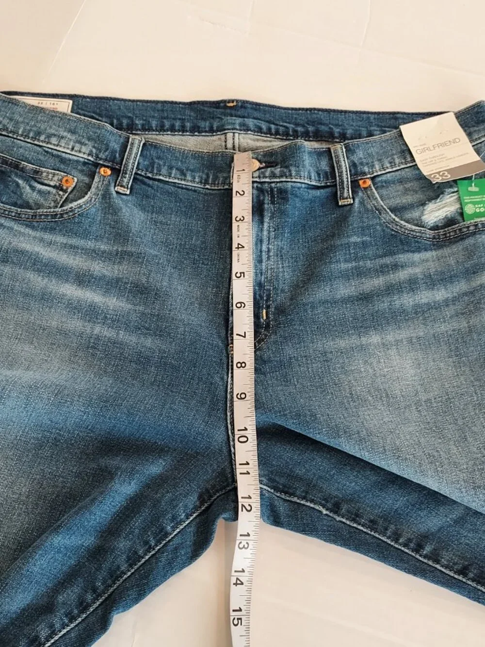 GAP Girlfriend Mid Rise Ankle Jeans Size 16/33 Short